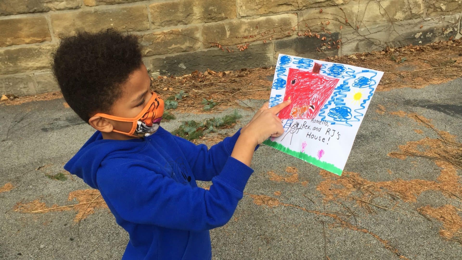 Boy shows art at Learning Pods in Beaver County | Neighborhood North