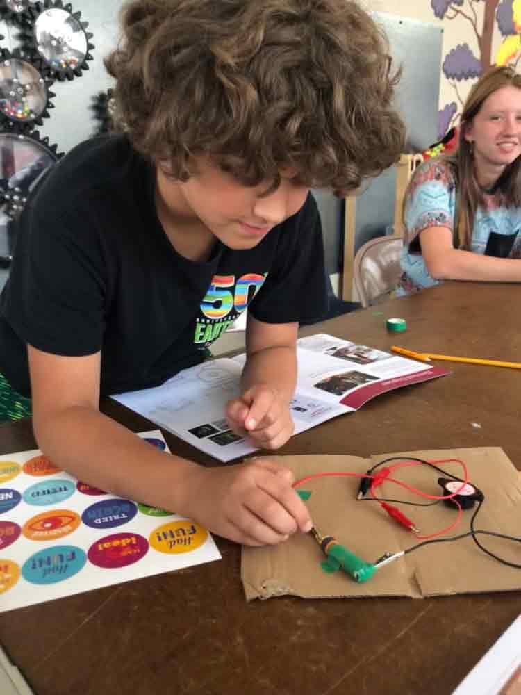 Kid doing circuitry
